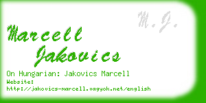 marcell jakovics business card